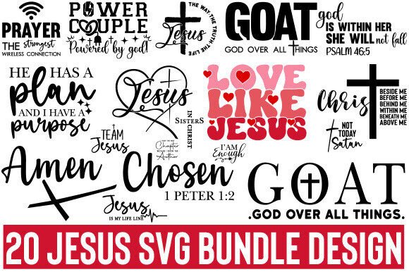 Christian Bundle SVG: Faith Graphics for T-Shirt Designs