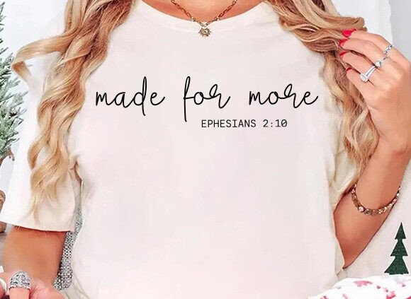 Christian Made for More Svg: Graphics & T-Shirt Designs