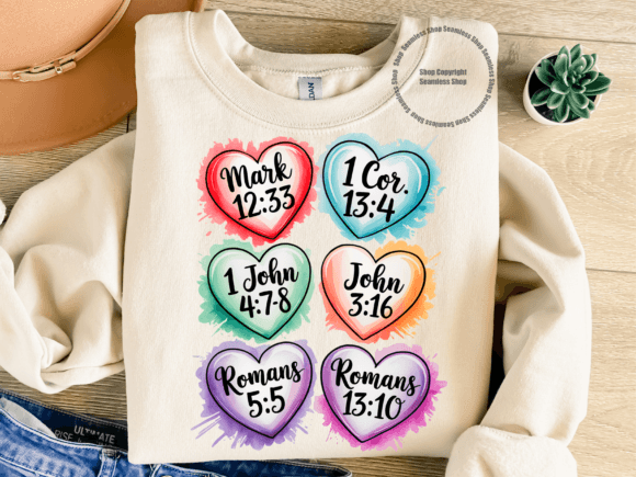 Christian Valentines PNG Graphics for T-Shirt Designs