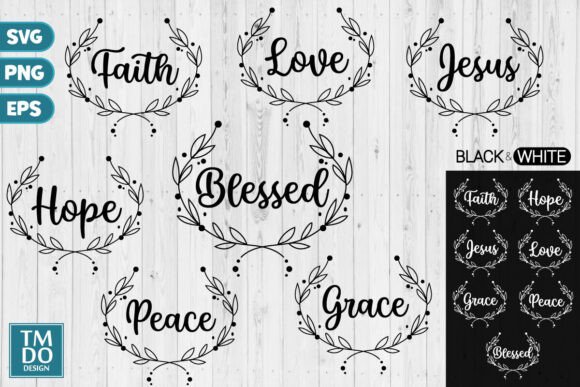 Christian Words SVG: Graphics for T-Shirt Designs