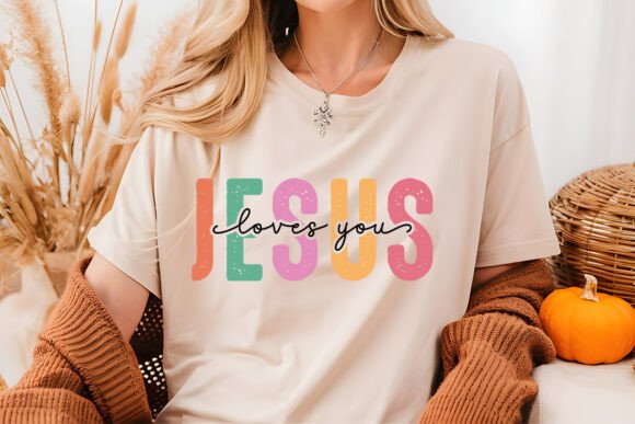 Jesus Loves You PNG: Graphics for T-Shirt Designs