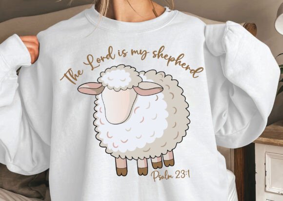 The Lord is My Shepherd PNG: Faith Graphics & T-Shirt Designs